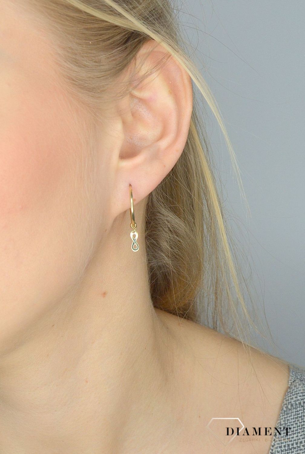 Złote kolczyki 585 koła z nieskończonością DIA-KLC-2634-585.jpg