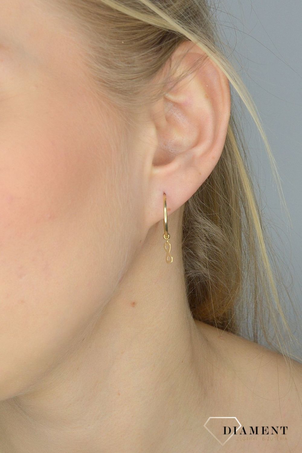 Złote kolczyki 585 koła z nieskończonością DIA-KLC-2634-585.jpg
