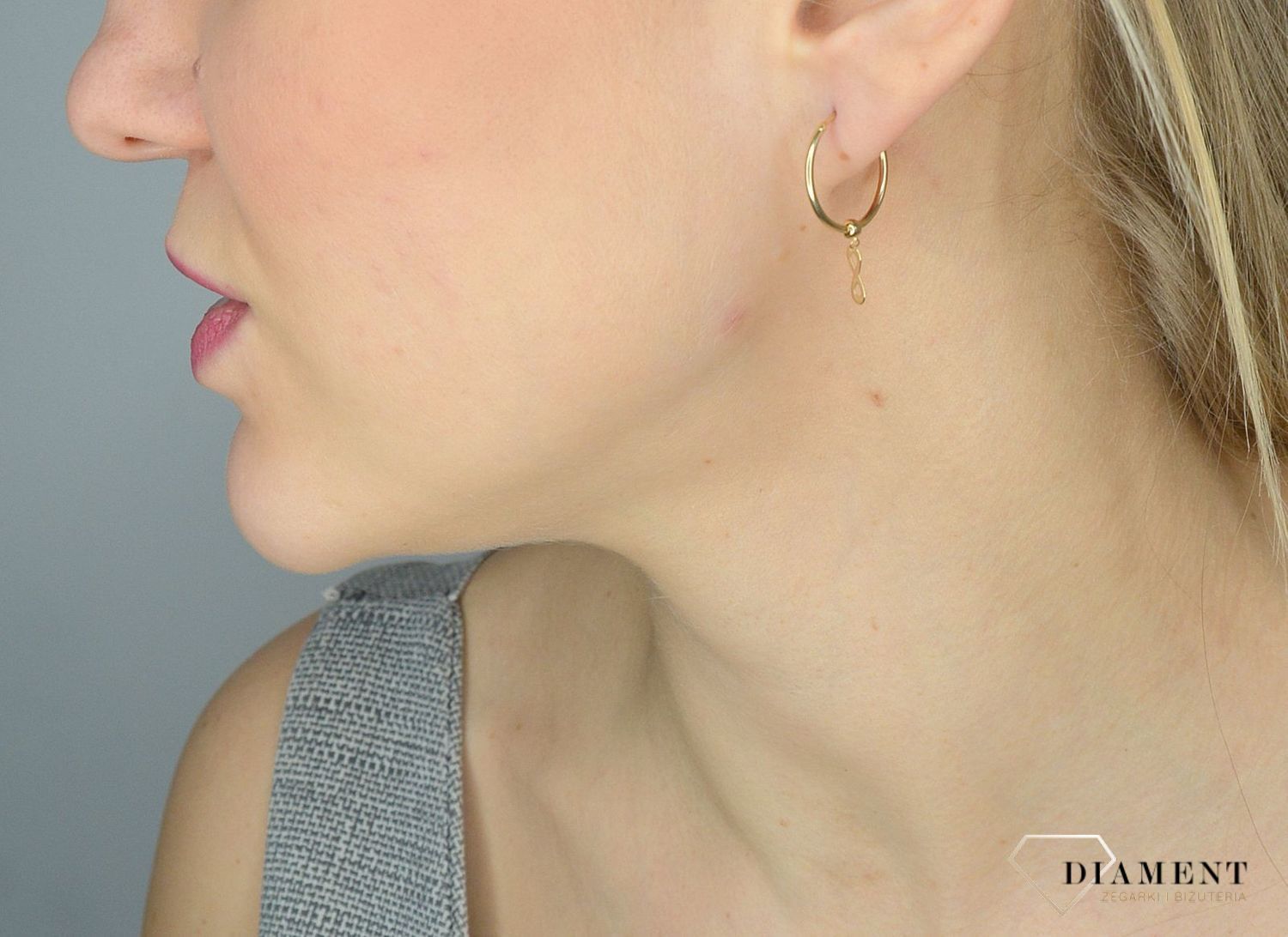 Złote kolczyki 585 koła z nieskończonością DIA-KLC-2634-585.jpg