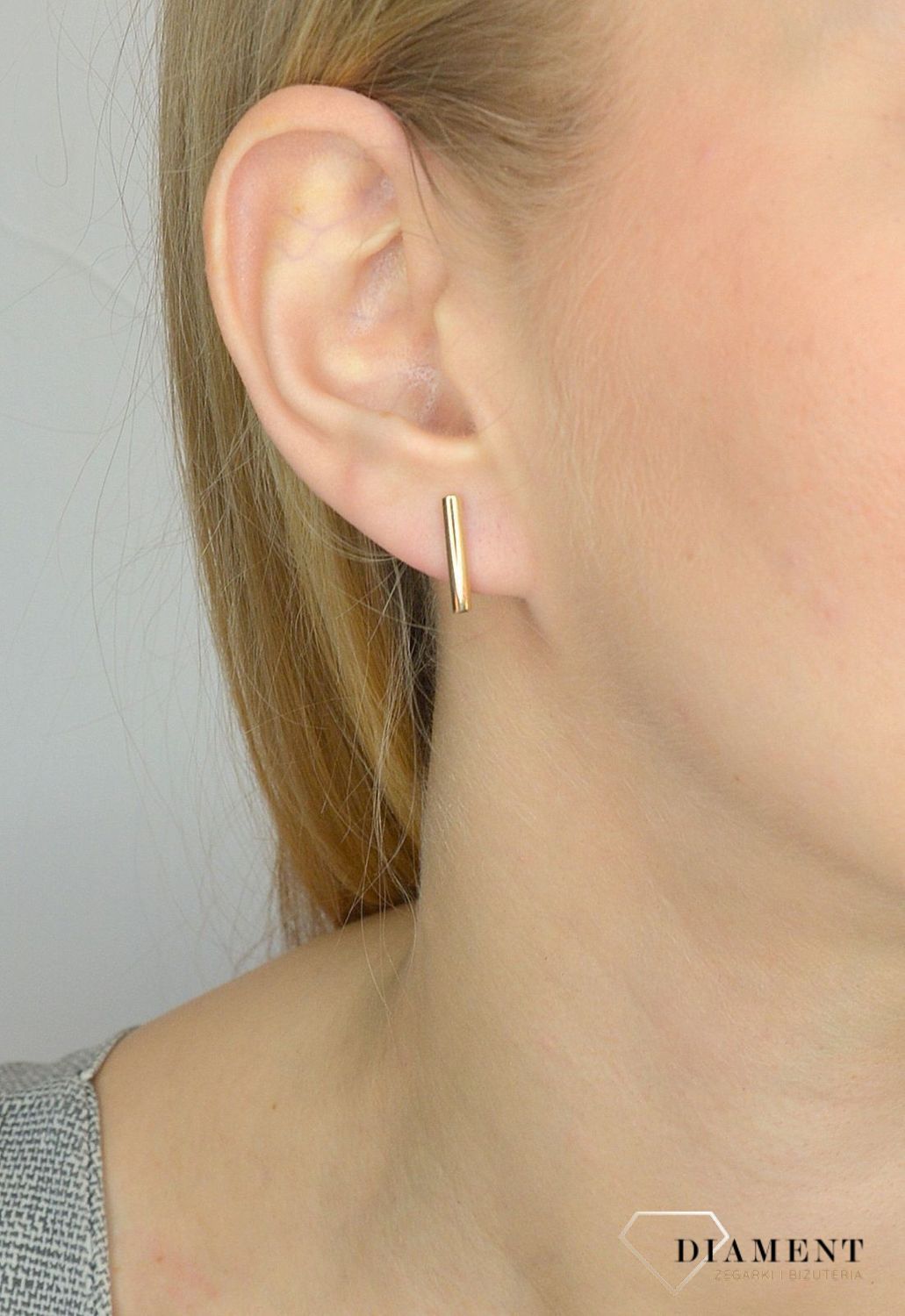 Złote kolczyki 585 delikatne blaszki DIA-KLC-2640-585.jpg