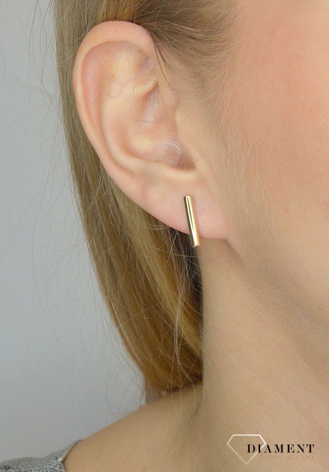 Złote kolczyki 585 delikatne blaszki DIA-KLC-2640-585.jpg