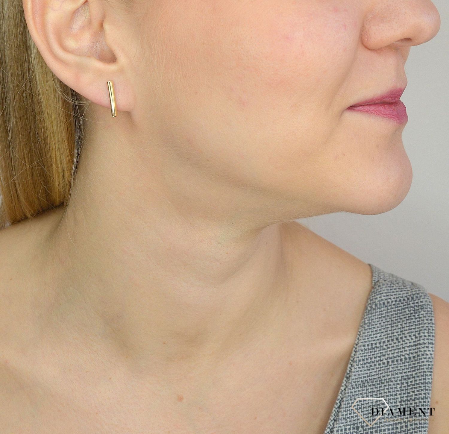 Złote kolczyki 585 delikatne blaszki DIA-KLC-2640-585.jpg