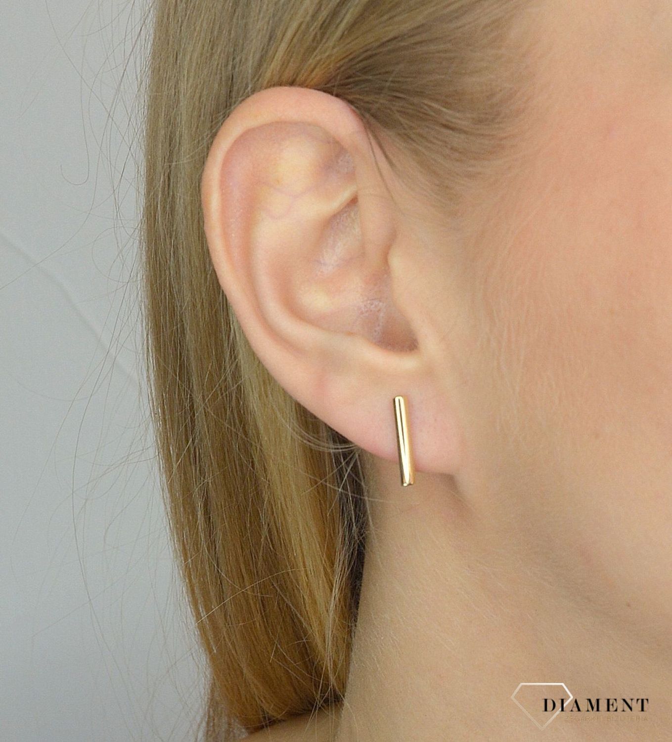 Złote kolczyki 585 delikatne blaszki DIA-KLC-2640-585.jpg