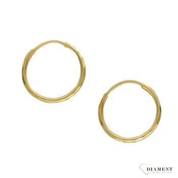 Złote kolczyki 585 gładkie kółka 1,5 cm DIA-KLC-2642-585.jpg