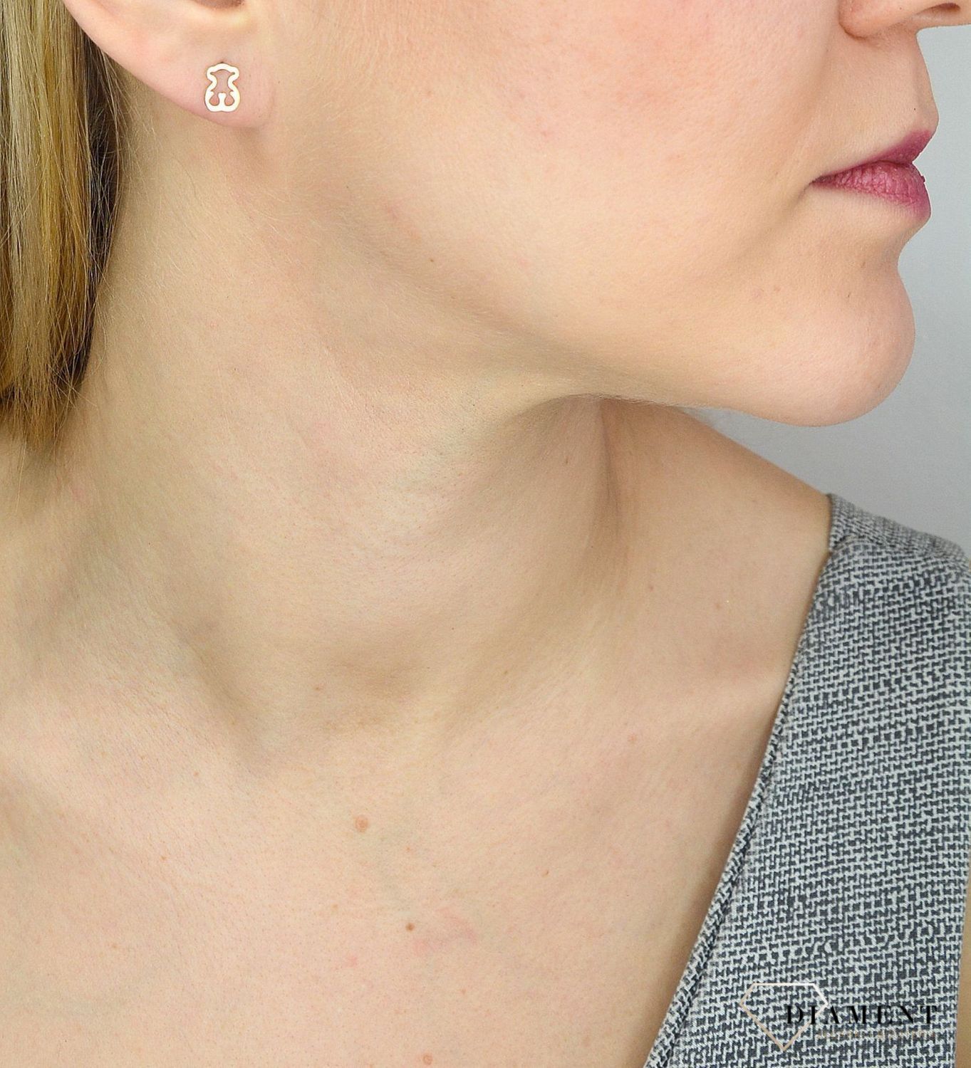 Złote kolczyki 585 kontur misia Tous DIA-KLC-2645-585.jpg