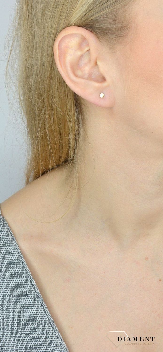 Złote kolczyki 585 malutkie kółka DIA-KLC-2647-585.jpg