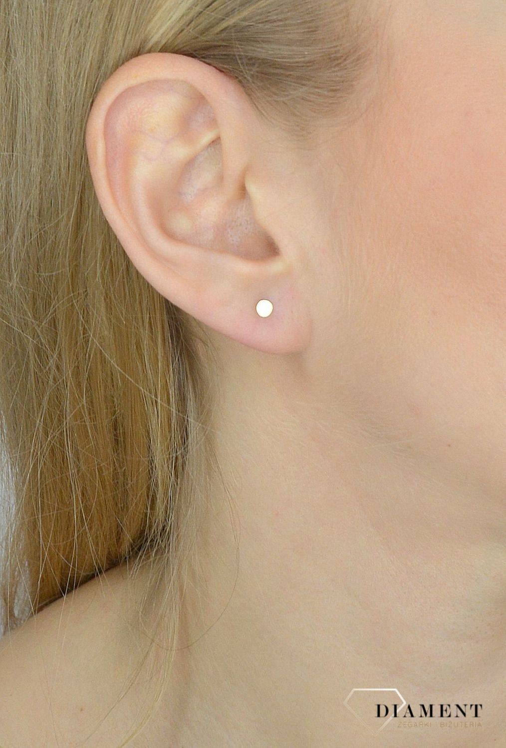 Złote kolczyki 585 malutkie kółka DIA-KLC-2647-585.jpg