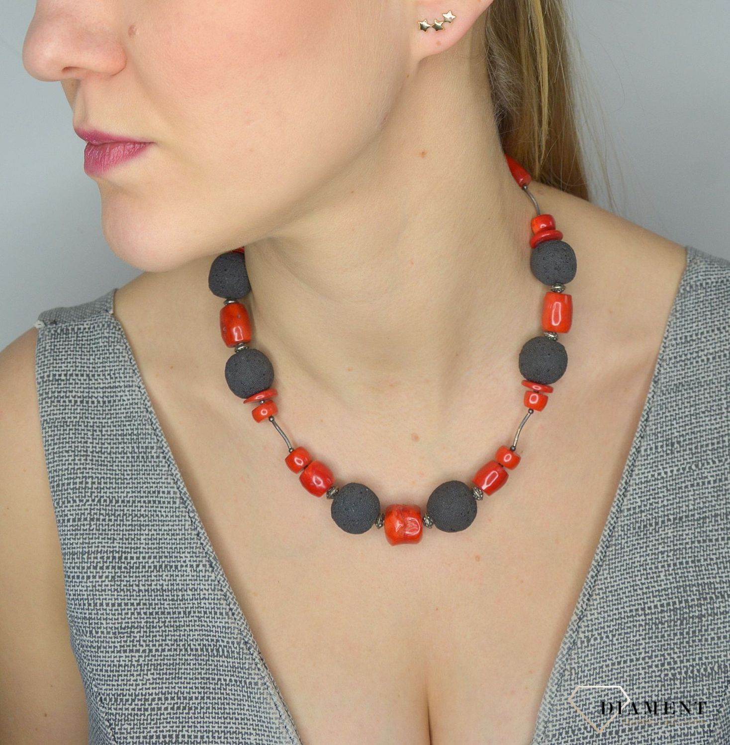 Złote kolczyki 585 potrójne gwiazdki DIA-KLC-2662-585.jpg