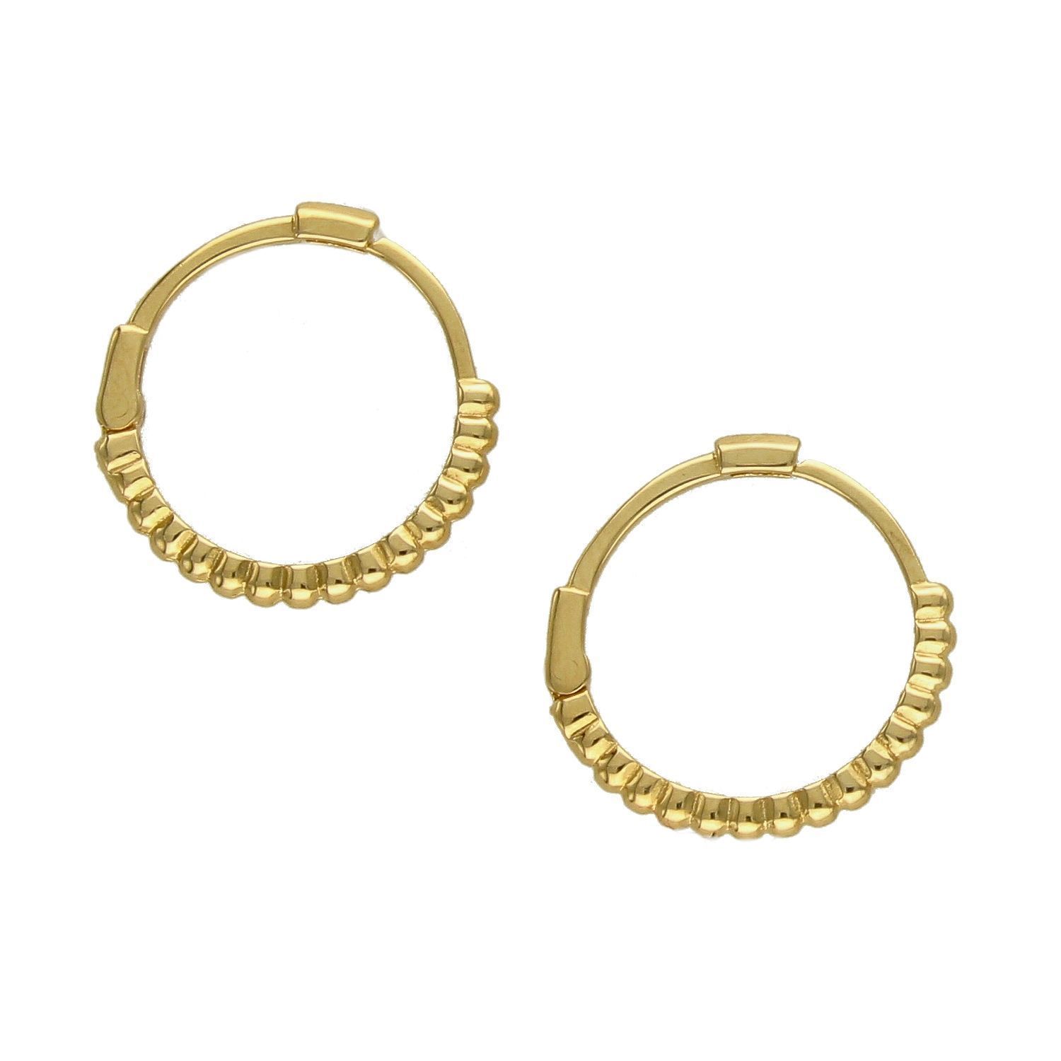 Złote kolczyki 585 ozdobne kółka DIA-KLC-2665-585.jpg