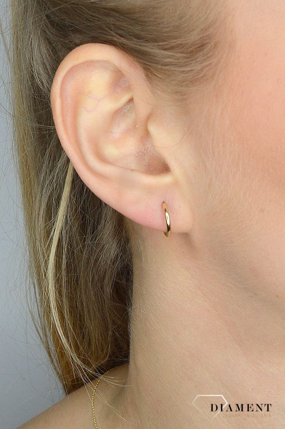 Złote kolczyki 585 gładkie koła DIA-KLC-2667-585.jpg