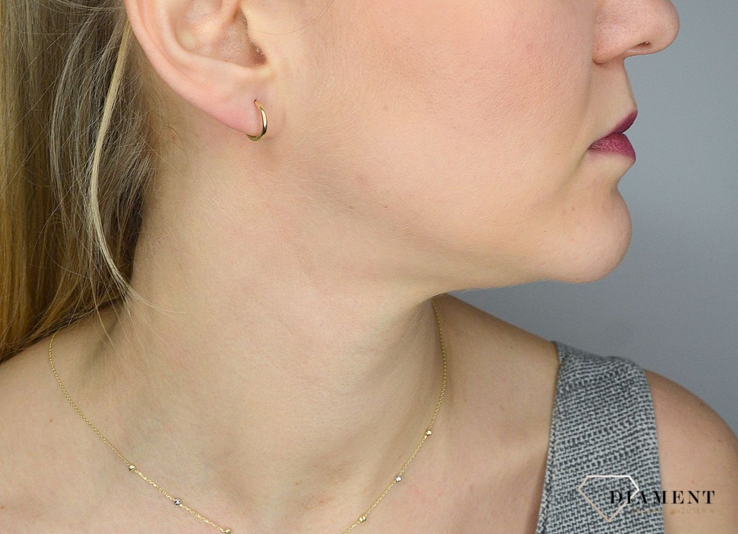 Złote kolczyki 585 gładkie koła DIA-KLC-2667-585.jpg