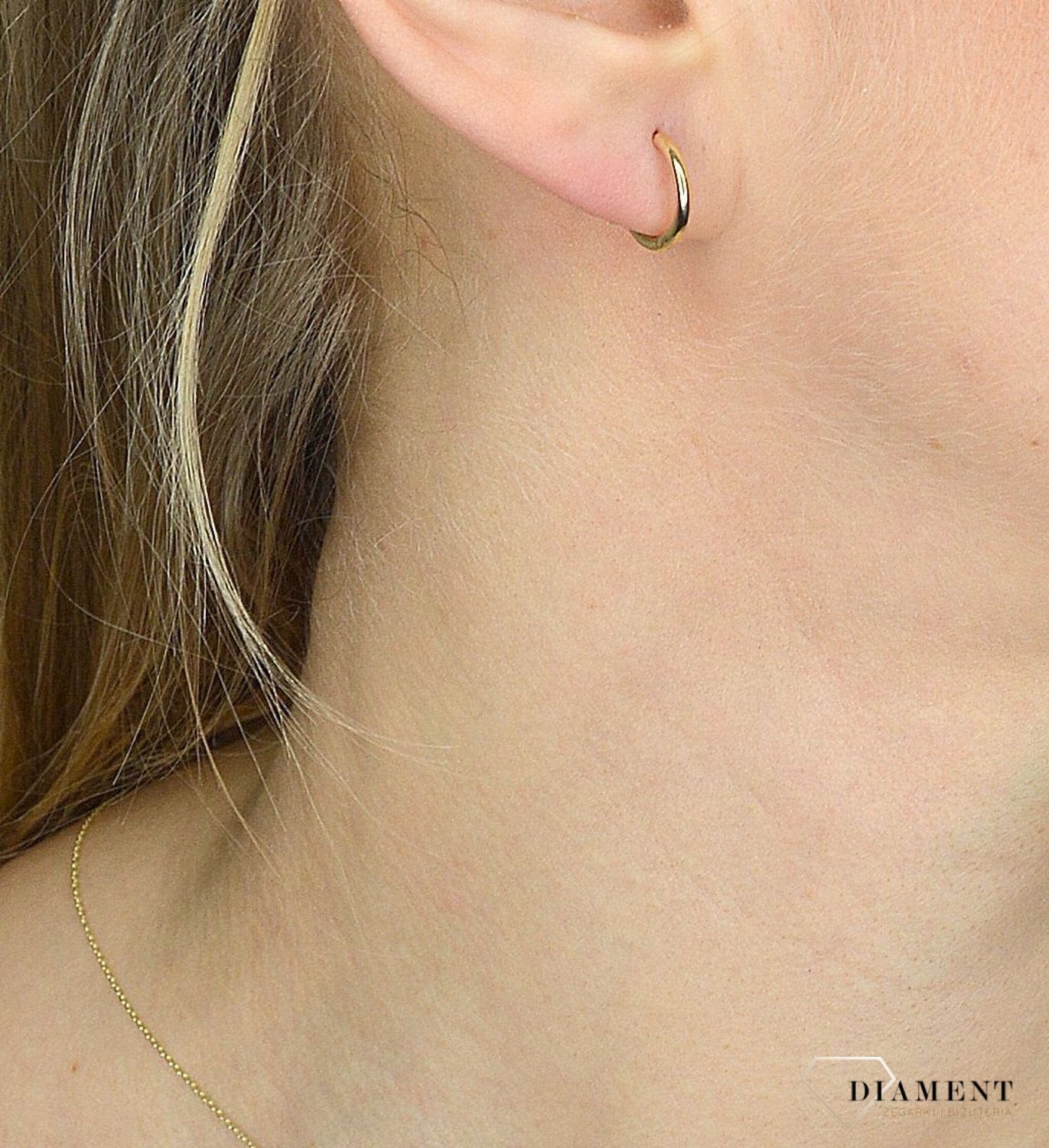 Złote kolczyki 585 gładkie koła DIA-KLC-2667-585.jpg
