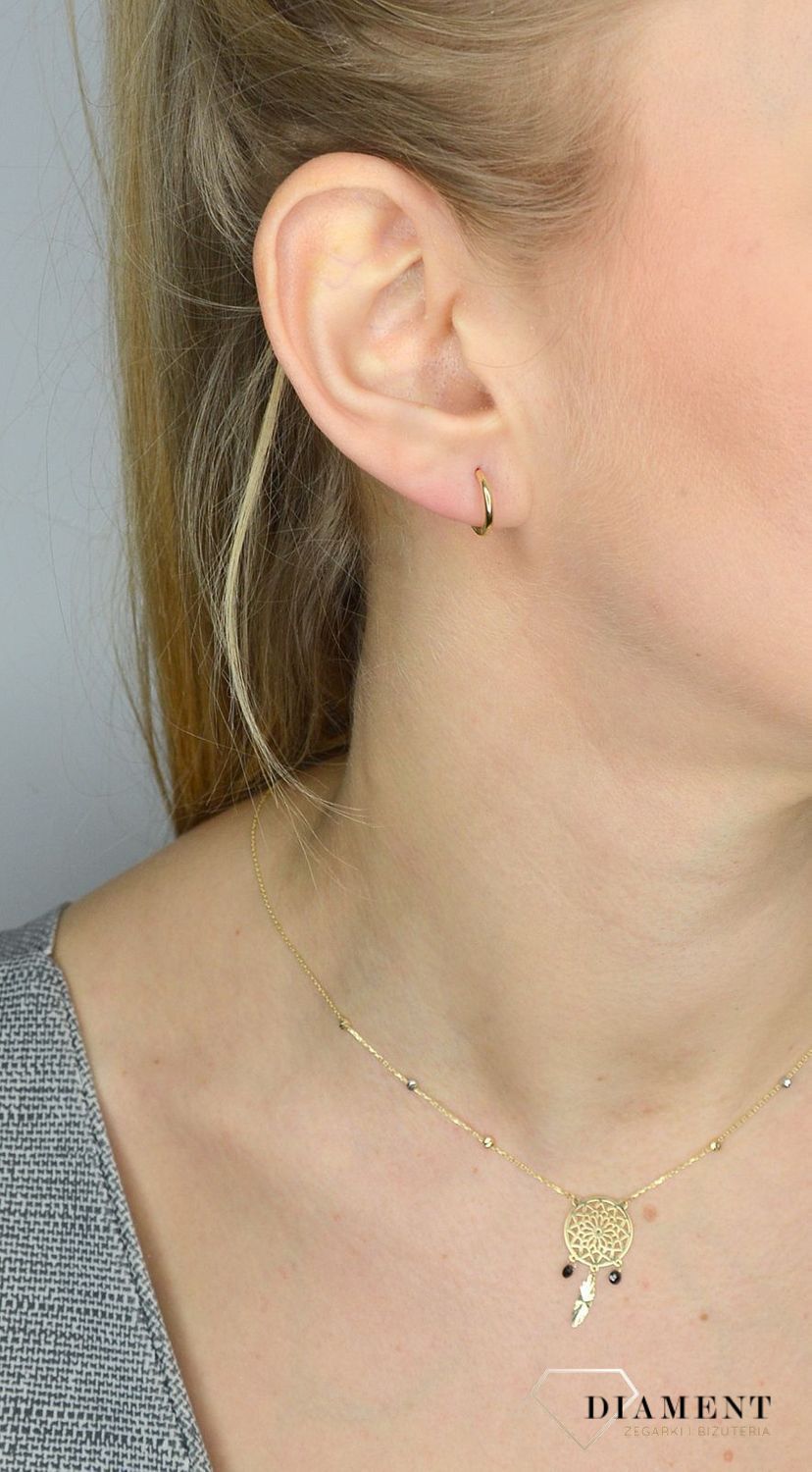 Złote kolczyki 585 gładkie koła DIA-KLC-2667-585.jpg