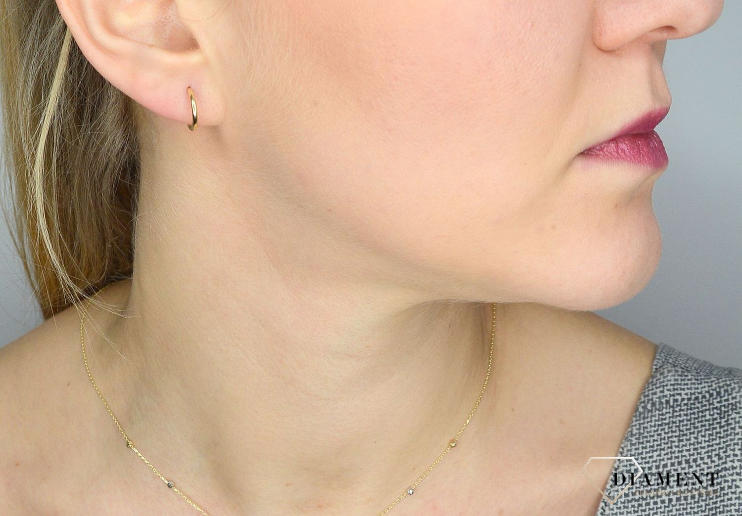 Złote kolczyki 585 gładkie koła DIA-KLC-2667-585.jpg