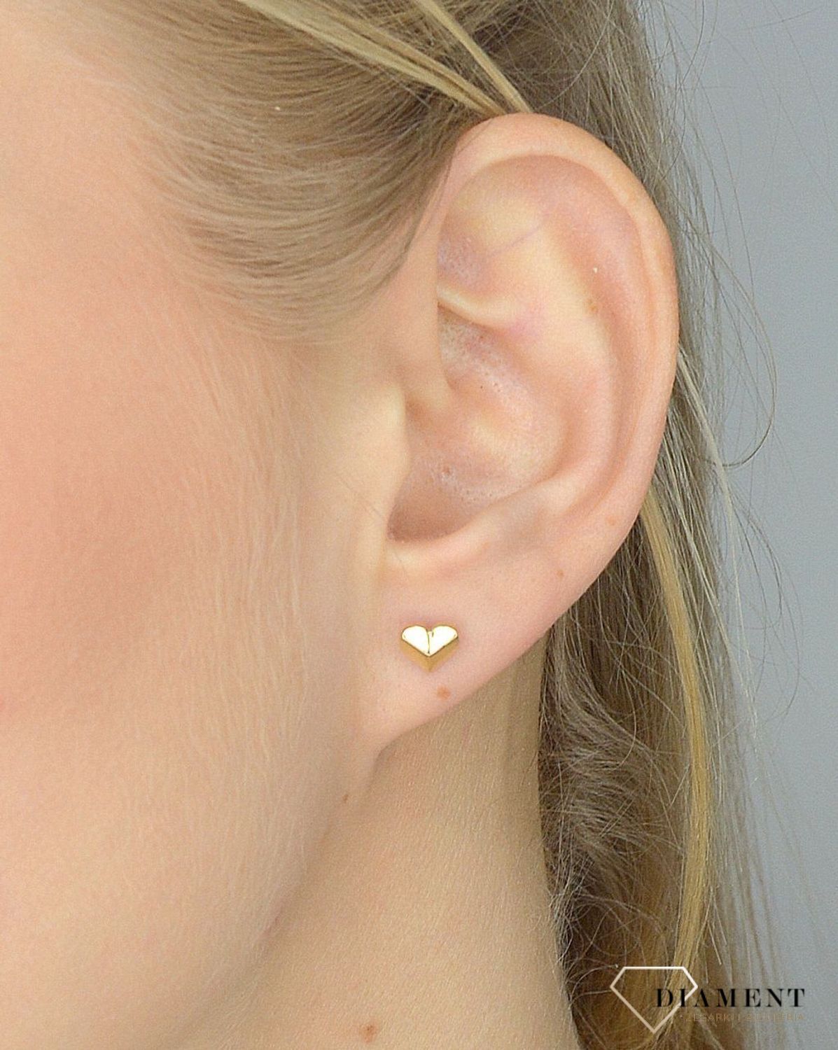 Złote kolczyki 585 trójwymiarowe serca DIA-KLC-2669-585.jpg