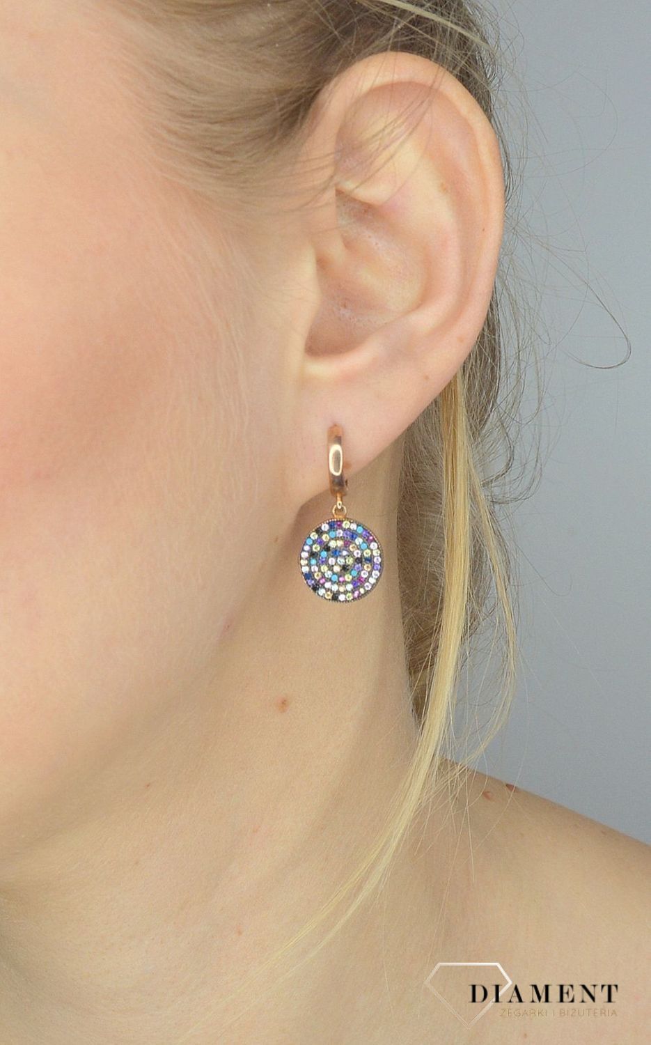 Kolczyki srebrne pozłacane kolorowe cyrkonie DIA-KLC-2837-925.jpg
