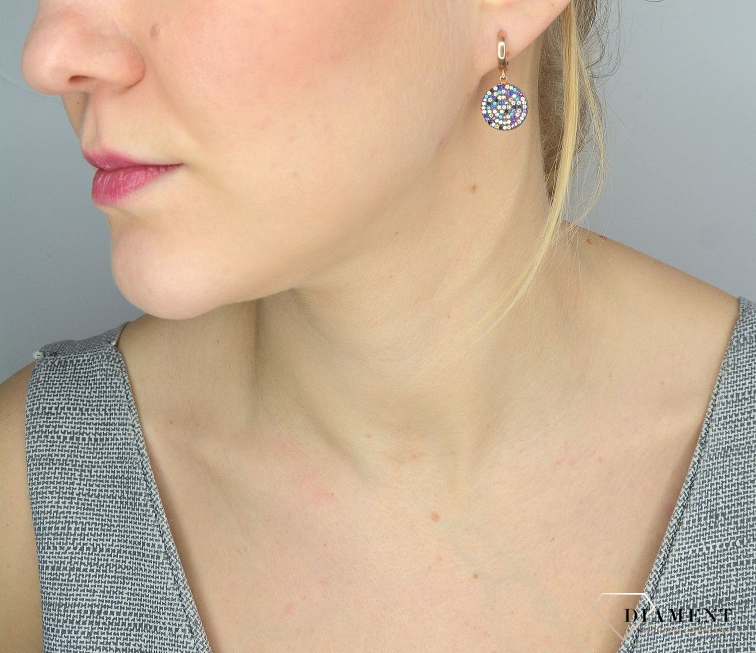 Kolczyki srebrne pozłacane kolorowe cyrkonie DIA-KLC-2837-925.jpg