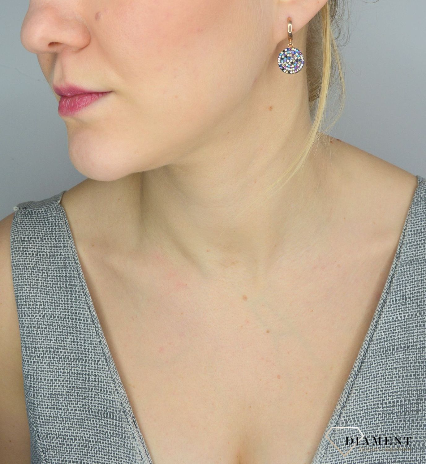 Kolczyki srebrne pozłacane kolorowe cyrkonie DIA-KLC-2837-925.jpg