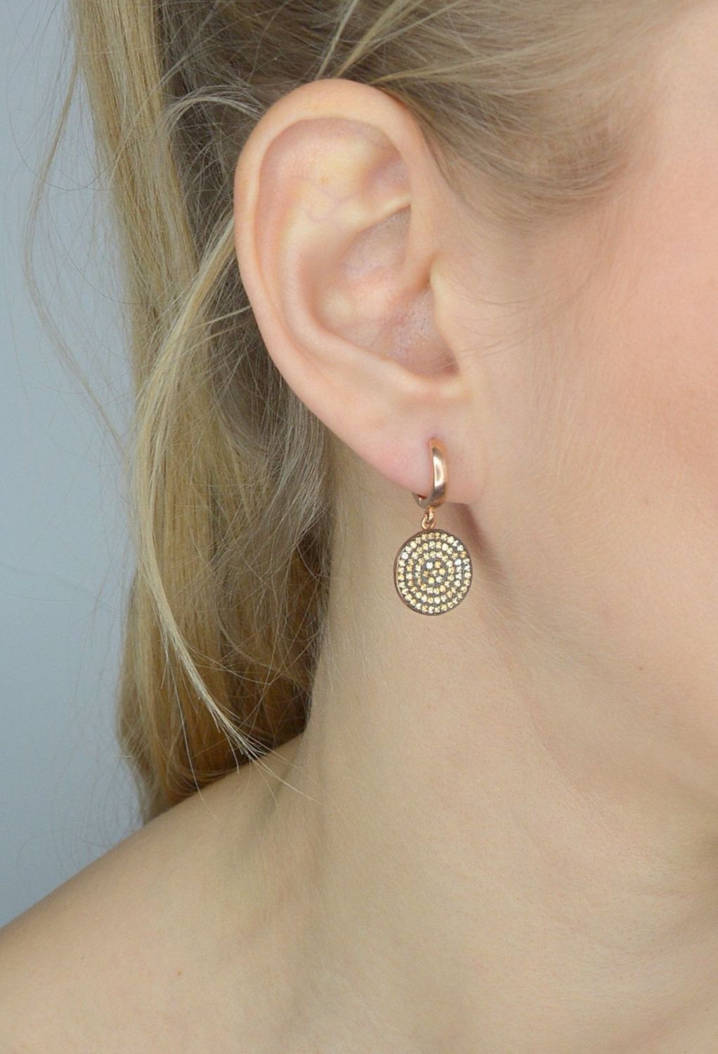 Srebrne kolczyki wiszące koła szampańskie cyrkonie DIA-KLC-2841-925.jpg