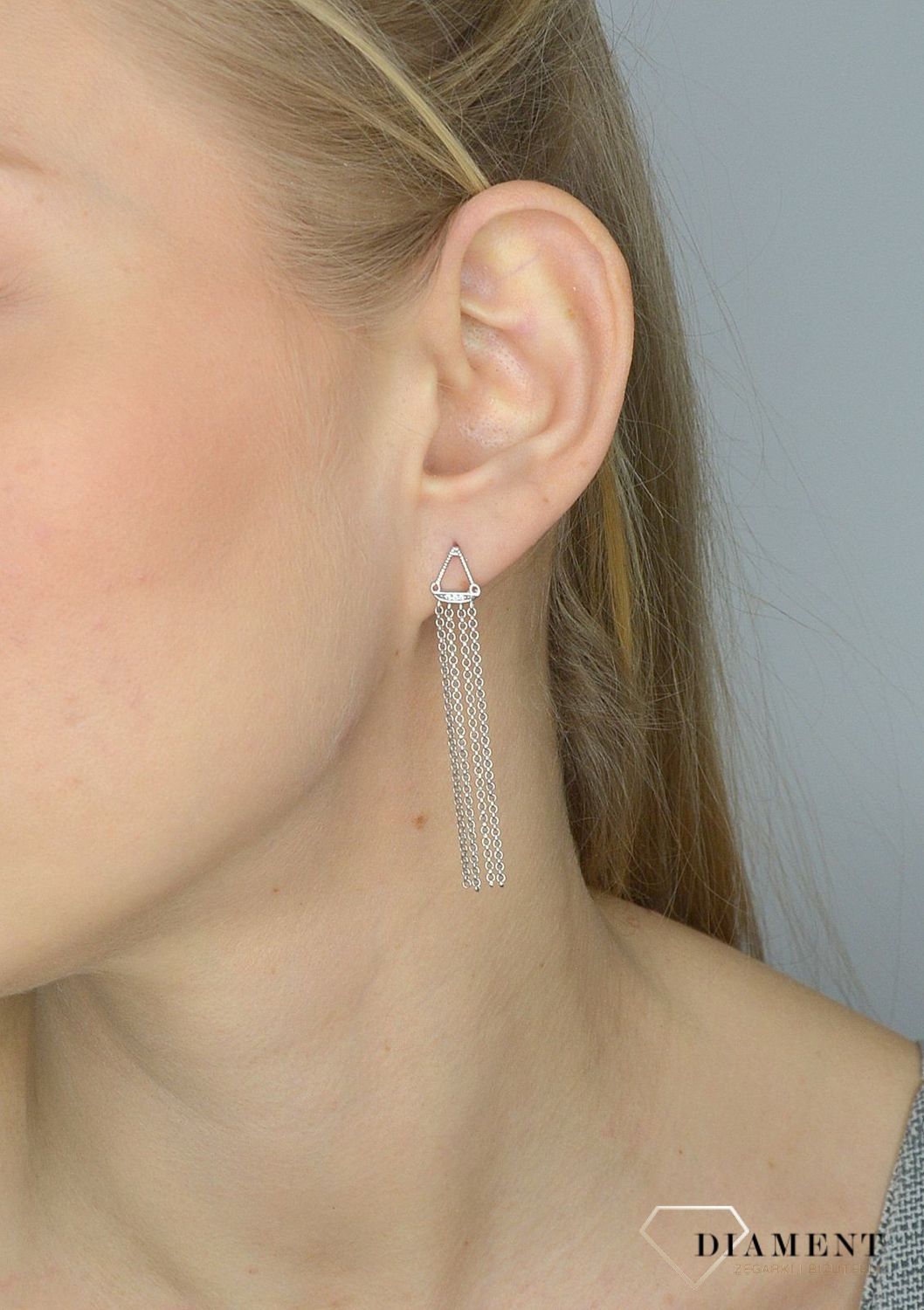 Srebrne wiszące kolczyki damskie DIA-KLC-2852-925✓Kolczyki Damskie w Sklepie z Biżuterią zegarki-diament.pl✓.jpg