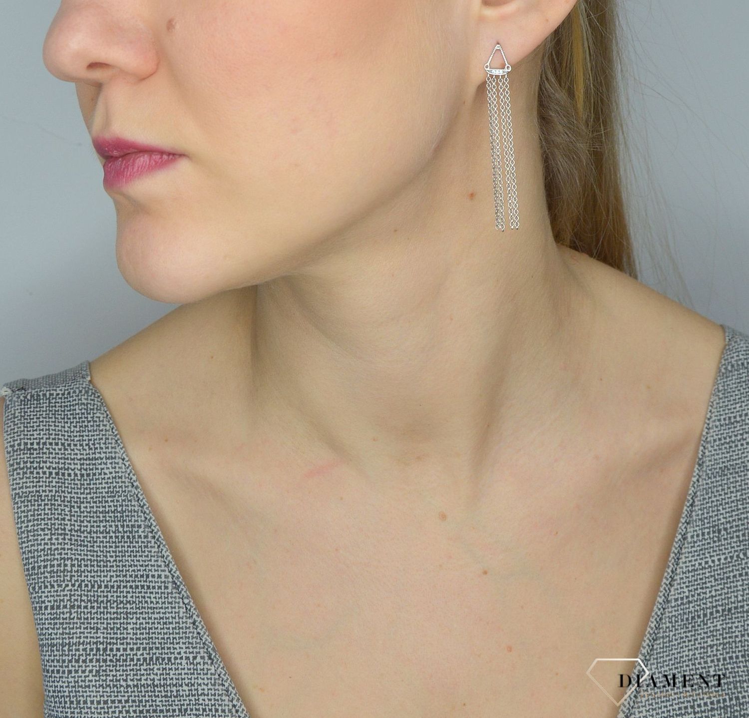 Srebrne wiszące kolczyki damskie DIA-KLC-2852-925✓Kolczyki Damskie w Sklepie z Biżuterią zegarki-diament.pl✓.jpg