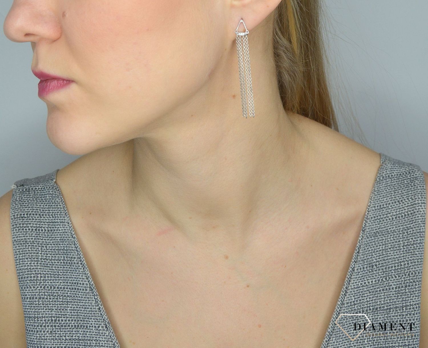 Srebrne wiszące kolczyki damskie DIA-KLC-2852-925✓Kolczyki Damskie w Sklepie z Biżuterią zegarki-diament.pl✓.jpg