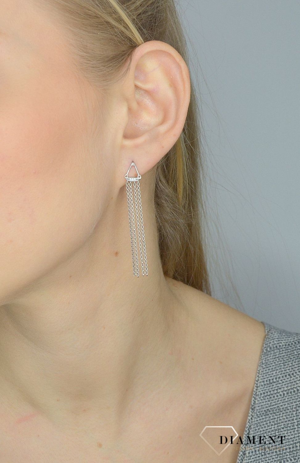 Srebrne wiszące kolczyki damskie DIA-KLC-2852-925✓Kolczyki Damskie w Sklepie z Biżuterią zegarki-diament.pl✓.jpg