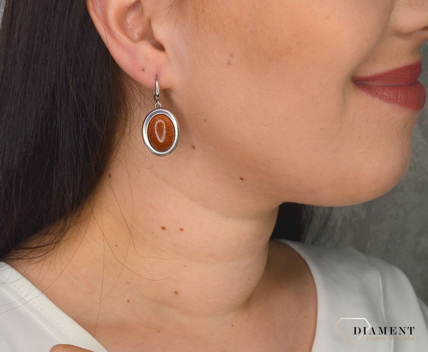 Srebrne kolczyki wiszące z piaskiem pustyni DIA-KLC-2932-925.jpg