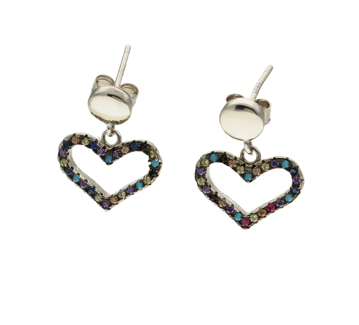 Kolczyki srebrne wiszące serca 'Multikolor' DIA-KLC-2957-925 ✓Srebrne kolczyki w Sklepie z Biżuterią zegarki-diament.pl✓Piękne i Eleganckie Kolczyki dla Kobiet✓Prawdziwe Srebro✓Darmowa wysyłka✓ Zapraszamy do sklepu Jubilerskie.jpg