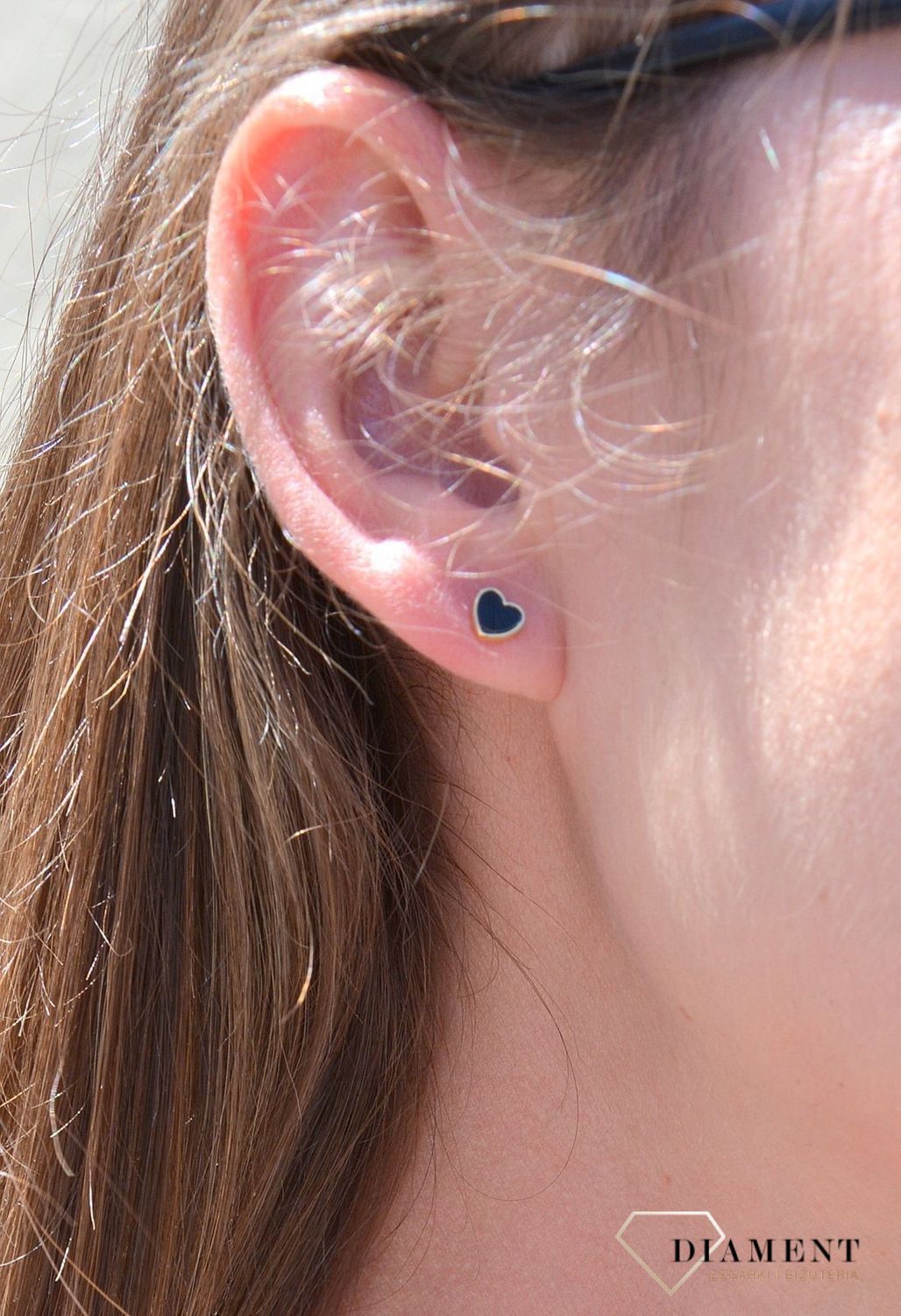 Kolczyki srebrne pozłacane 'czarne serca' DIA-KLC-3011-925 💎.jpg