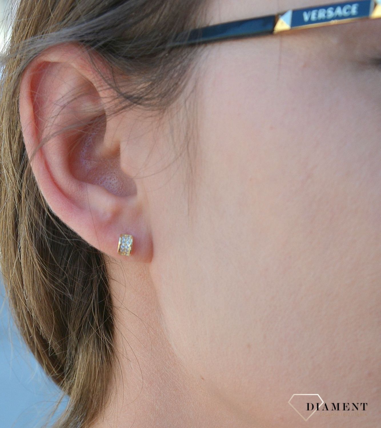 Kolczyki srebrne pozłacane z cyrkoniami na wkrętki  DIA-KLC-3014-925.jpg