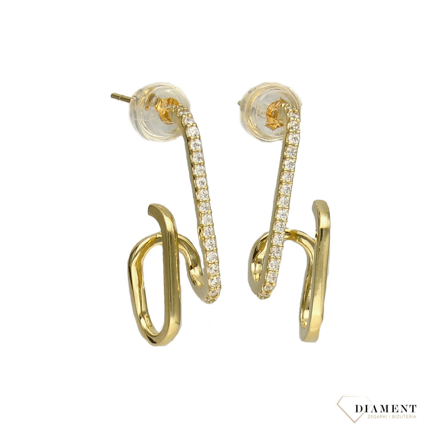 Srebrne kolczyki efektowny wzór z cyrkonią DIA-KLC-3016-925.jpg