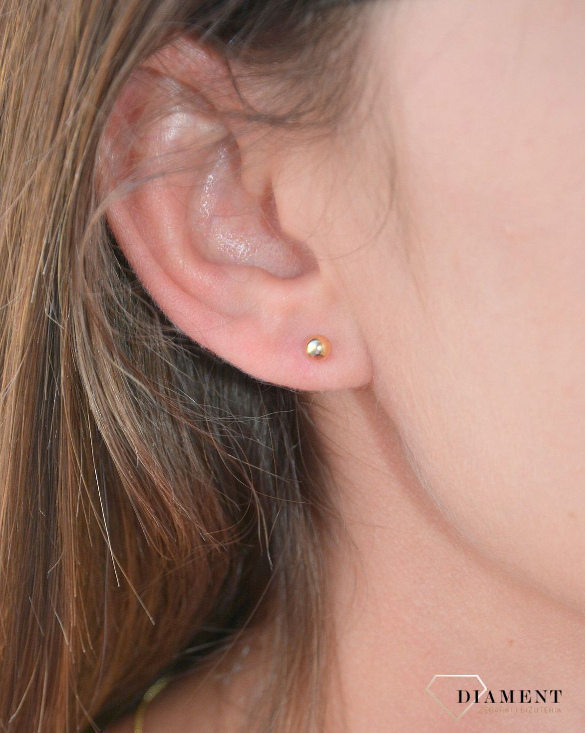 Kolczyki złote kuleczki ze srebra DIA-KLC-3072-925 ✅ Delikatne kolczyki wykonane z najwyższej jakości srebrna próby 925..jpg