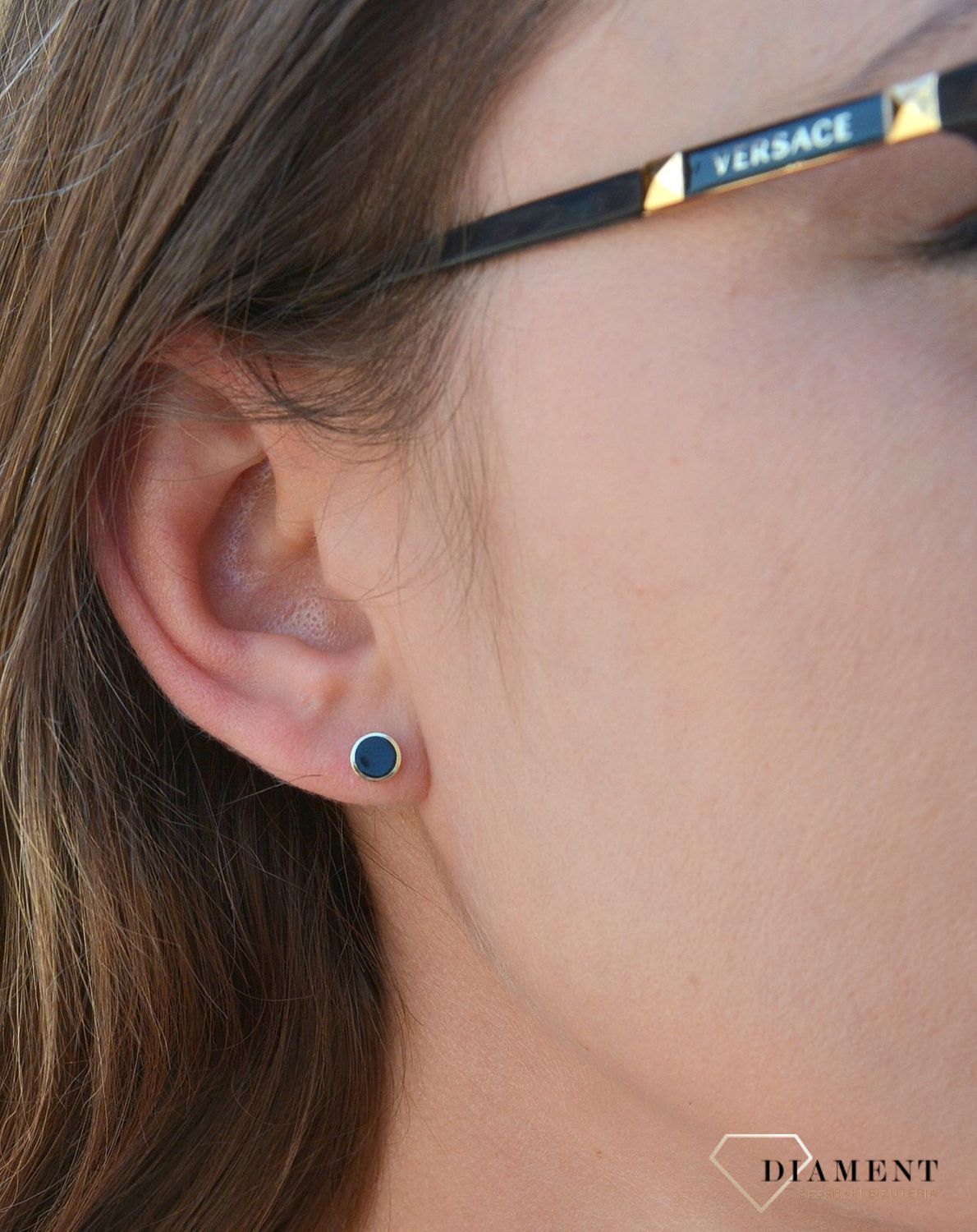 Kolczyki srebrne pozłacane 'czarne wkrętki' DIA-KLC-3075-925 💎.jpg