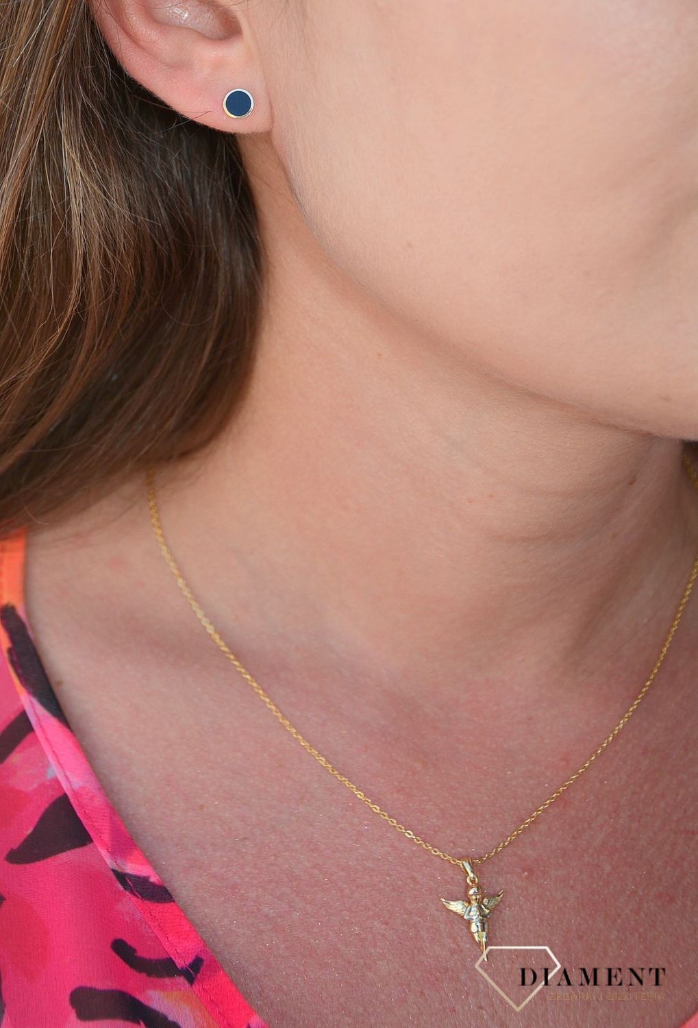 Kolczyki srebrne pozłacane 'czarne wkrętki' DIA-KLC-3075-925 💎.jpg