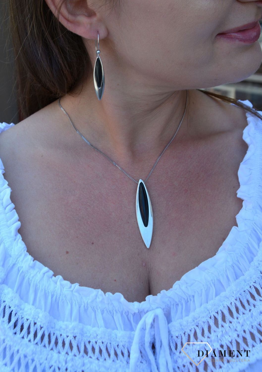 Srebrne kolczyki wiszące onyks syntetyczny DIA-KLC-3088-925.jpg