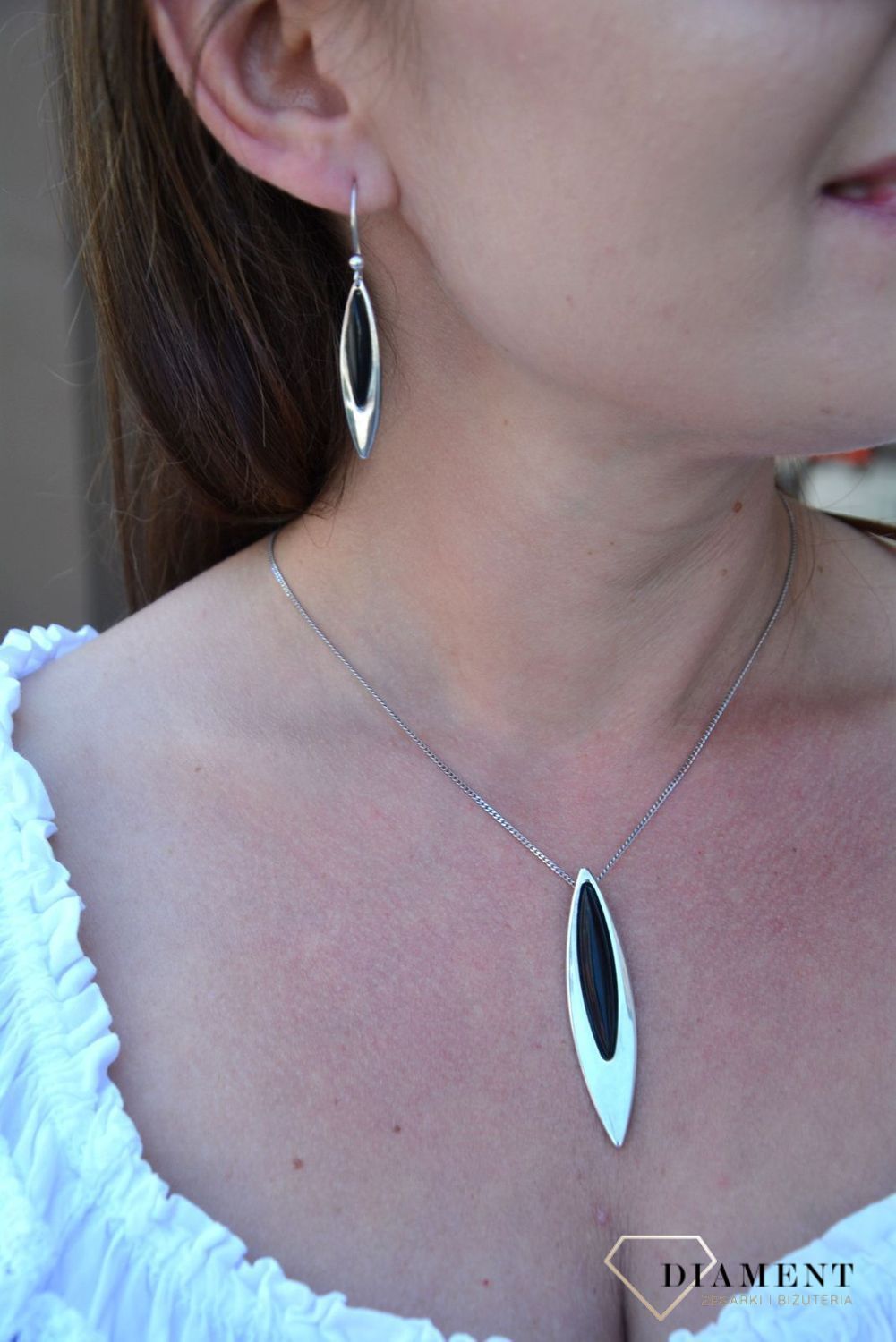 Srebrne kolczyki wiszące onyks syntetyczny DIA-KLC-3088-925.jpg