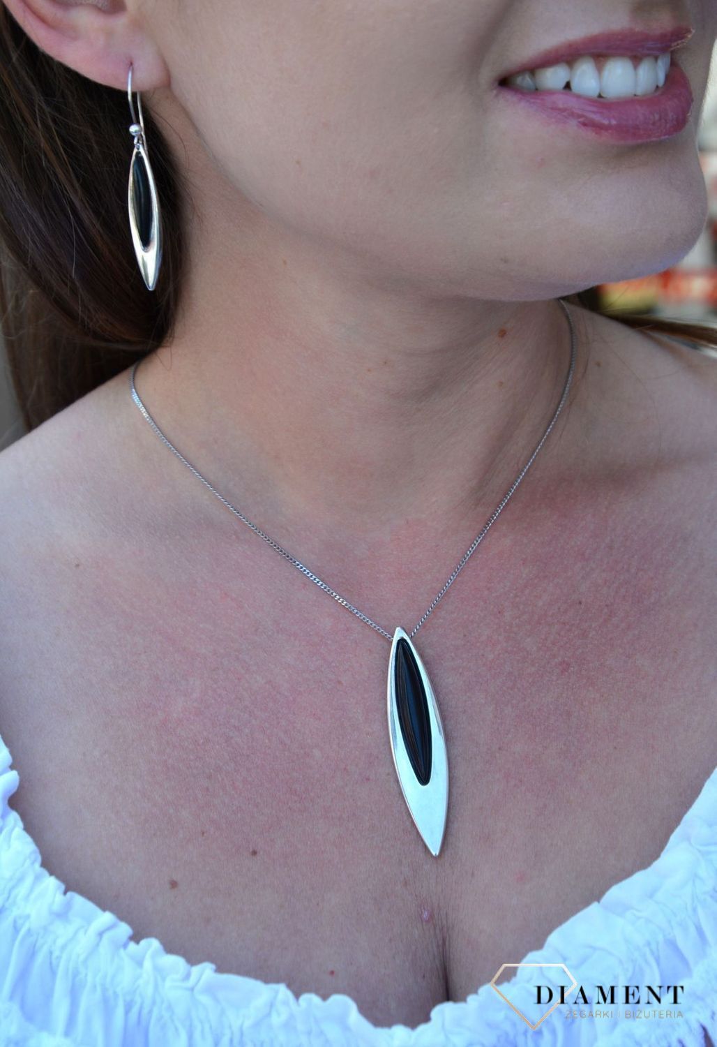 Srebrne kolczyki wiszące onyks syntetyczny DIA-KLC-3088-925.jpg