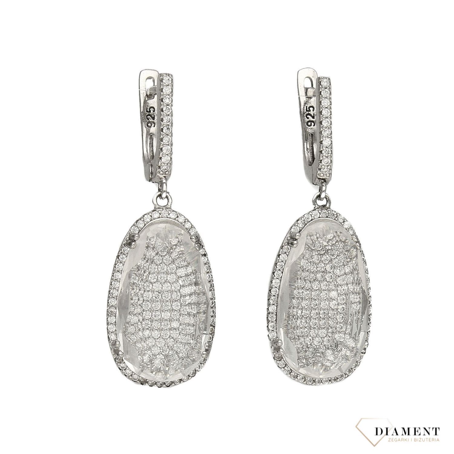Srebrne wiszące kolczyki duże cyrkonie DIA-KLC-3090-925.jpg