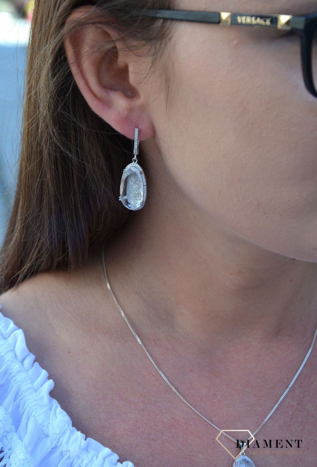 Srebrne wiszące kolczyki duże cyrkonie DIA-KLC-3090-925.jpg