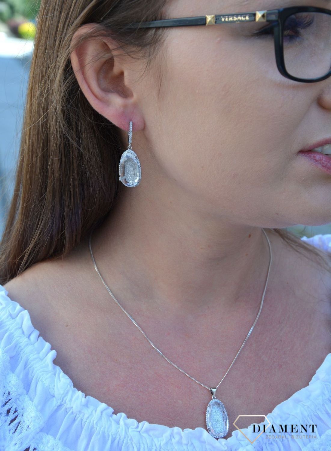 Srebrne wiszące kolczyki duże cyrkonie DIA-KLC-3090-925.jpg