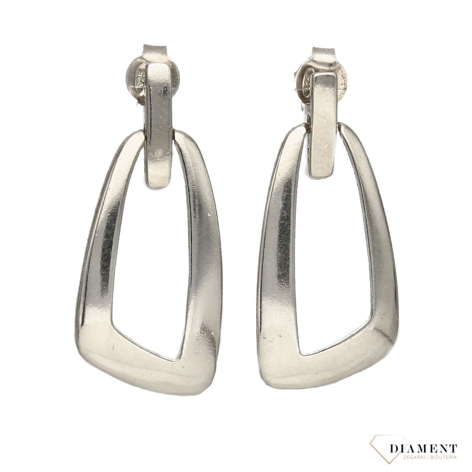 Srebrne kolczyki geometryczny kształt DIA-KLC-30910925.jpg