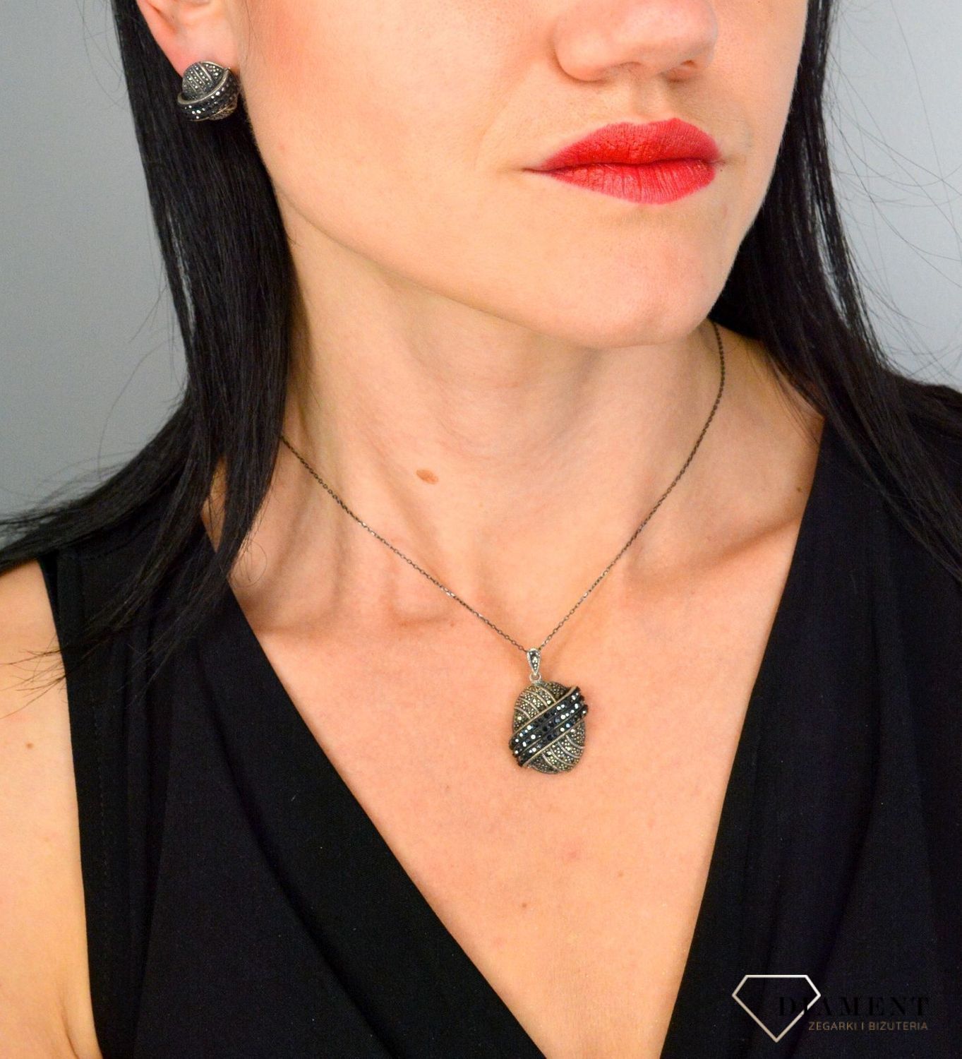 Srebrne kolczyki wiszące markazyty DIA-KLC-3093-925.jpg