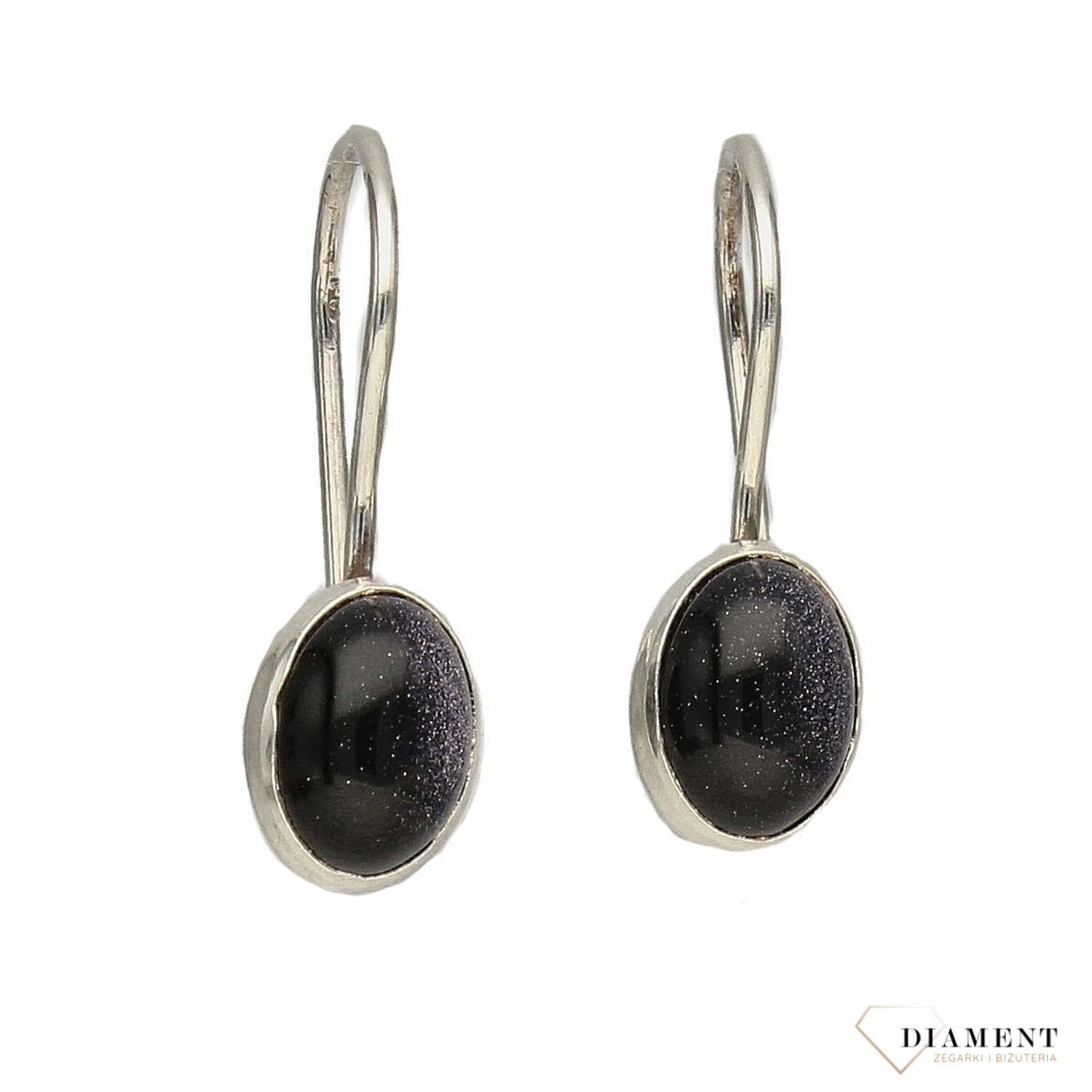 Srebrne kolczyki wiszące noc Kairu DIA-KLC-3108-925.jpg