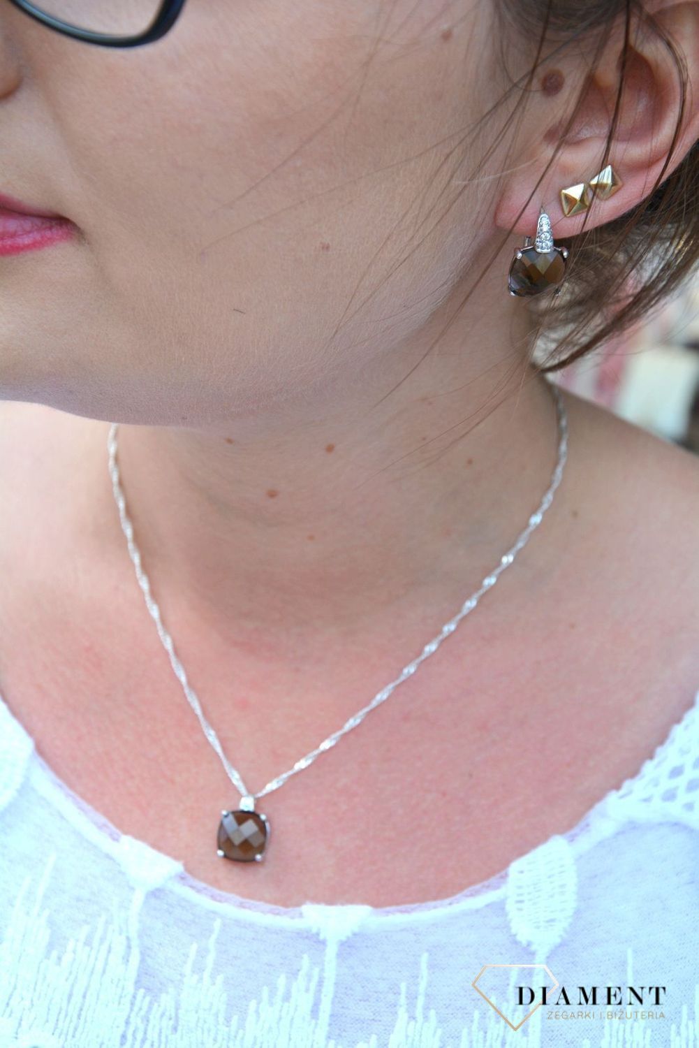 Srebrne kolczyki z żółtym topazem DIA-KLC-3257-925.jpg