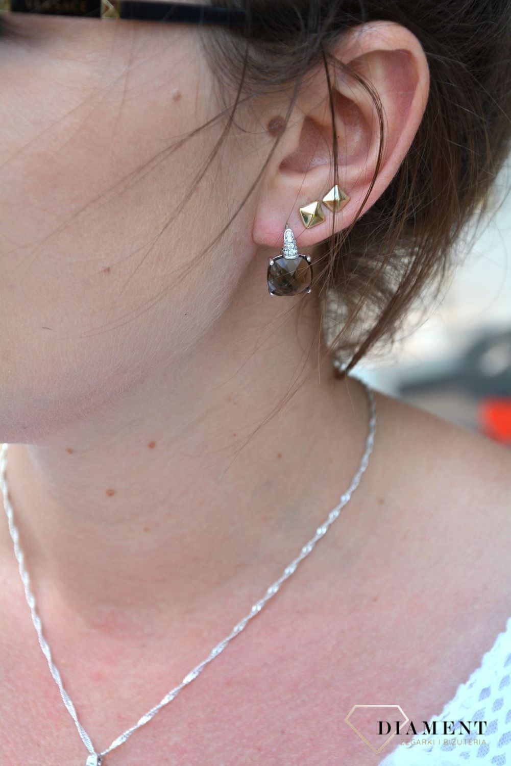 Srebrne kolczyki z żółtym topazem DIA-KLC-3257-925.jpg