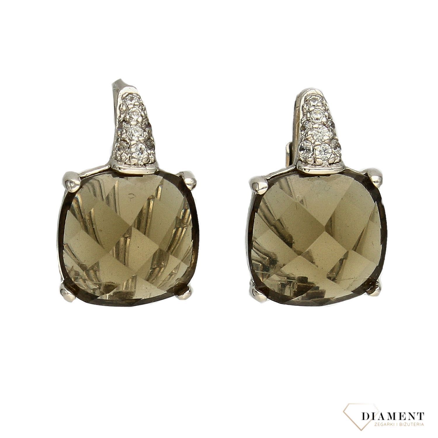 Srebrne kolczyki z żółtym topazem DIA-KLC-3257-925.jpg