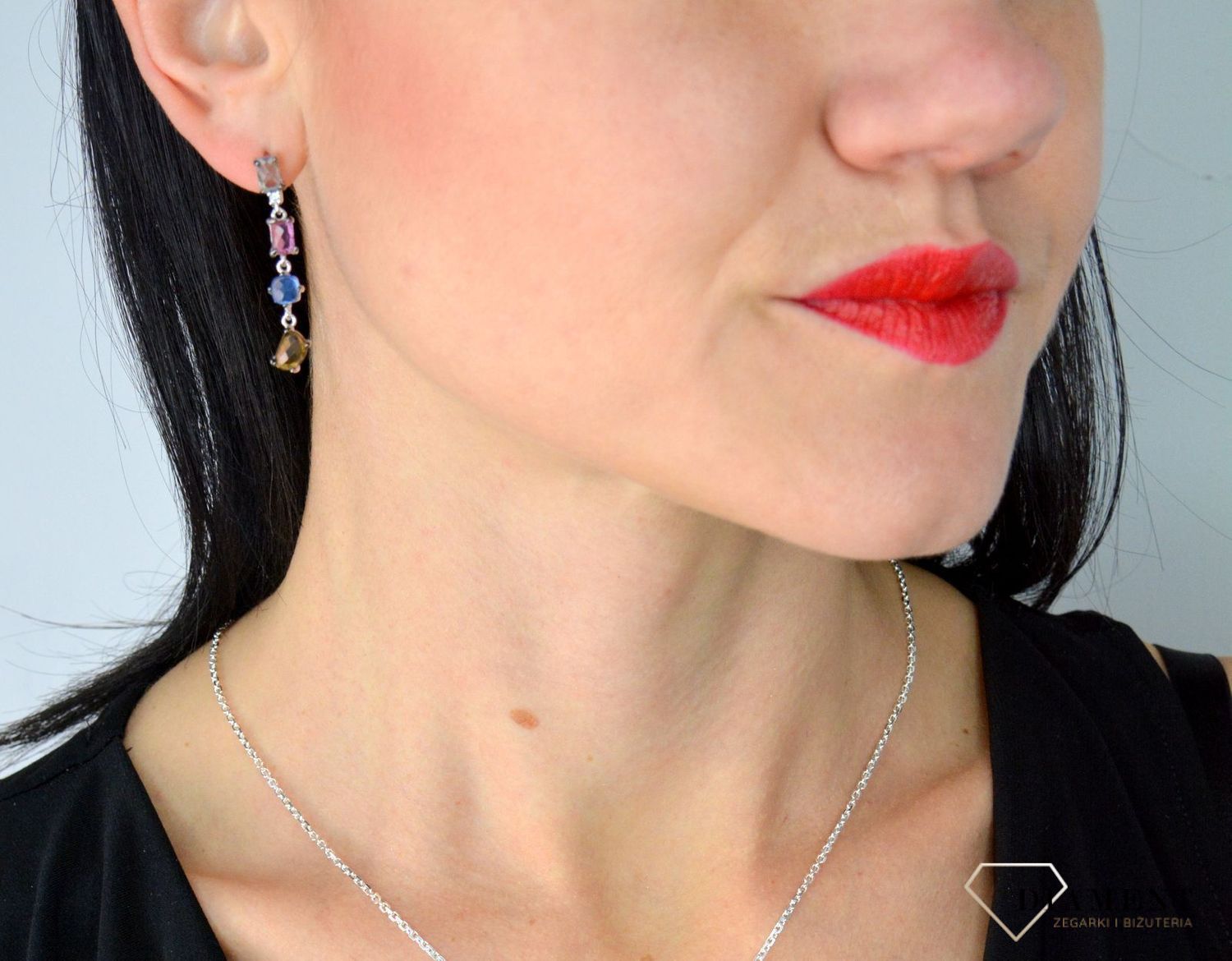 Srebrne kolczyki z kolorową cyrkonią DIA-KLC-3258-925.jpg