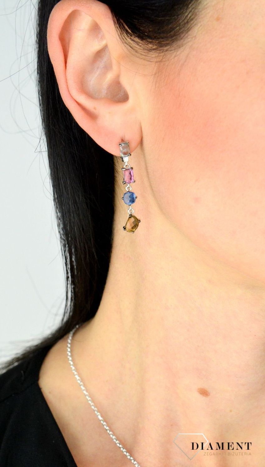 Srebrne kolczyki z kolorową cyrkonią DIA-KLC-3258-925.jpg