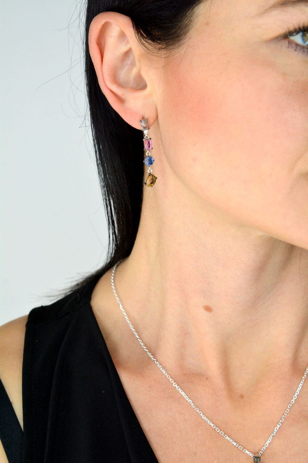 Srebrne kolczyki z kolorową cyrkonią DIA-KLC-3258-925.jpg